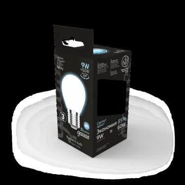 Лампа светодиодная Filament Шар 9W 610lm 4100К Е27 milky LED 1/10/50 | 105202209 | Gauss