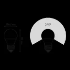 Лампа светодиодная Elementary Шар 12W 950lm 6500K Е27 LED 1/10/100 | 53232 | Gauss