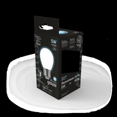Лампа светодиодная Black LED Filament Шар OPAL E27 5W 450lm 4100K | 105202205 | Gauss