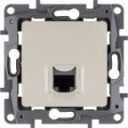 ETIKA Розетка компьютерная RJ45 категория 5 UTP слоновая кость