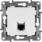 ETIKA Розетка компьютерная RJ45 категория 5 UTP белая