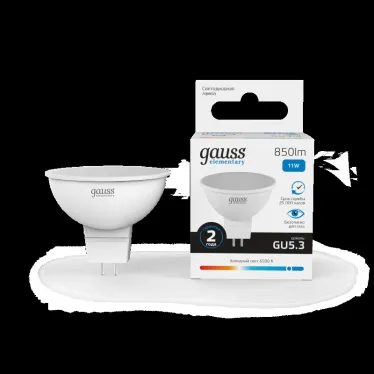 Лампа светодиодная Elementary MR16 11W 850lm 6500K GU5.3 LED 1/10/100 | 13531 | Gauss