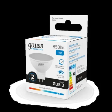 Лампа светодиодная Elementary MR16 11W 850lm 6500K GU5.3 LED 1/10/100 | 13531 | Gauss