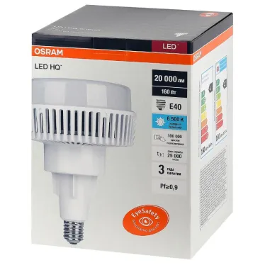 Лампа светодиодная промышленная LED HQ Special 20000Лм 160W/865 230V AC E40 4X1 | 4058075576759 | OSRAM