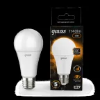 Лампа светодиодная A60 12W 1140lm 3000K Е27 шаг. диммирование LED 1/10/50 | 102502112-S | Gauss