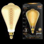 Лампа светодиодная LED Vintage Filament Straight ST164 6W E27 164*297mm Amber 890lm 2700K 1/6 | 157802118 | Gauss