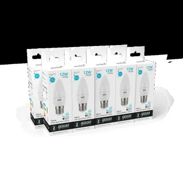 Лампа светодиодная Elementary Свеча 12W 950lm 4100K E27 LED 1/10/100 | 30222 | Gauss
