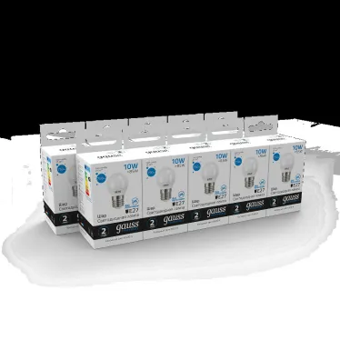 Лампа светодиодная Elementary Шар 10W 750lm 6500K Е27 LED 1/10/100 | 53230 | Gauss