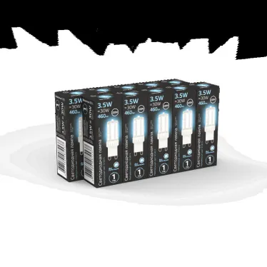 Лампа светодиодная G9 AC185-265V 3,5W 460lm 4100K керамика LED 1/10/200 | 107009205 | Gauss