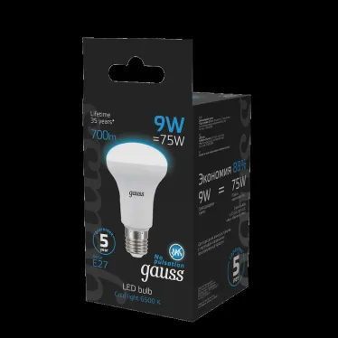 Лампа светодиодная R63 9W 700lm 6500K E27 LED 1/10/50 | 106002309 | Gauss