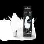 Лампа светодиодная Filament Свеча 9W 610lm 4100К Е14 milky диммируемая LED 1/10/50 | 103201209-D | Gauss