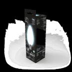 Лампа светодиодная Filament Свеча 9W 610lm 4100К Е14 milky LED 1/10/50 | 103201209 | Gauss