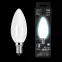 Лампа светодиодная Filament Свеча 9W 610lm 4100К Е14 milky LED 1/10/50 | 103201209 | Gauss