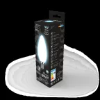 Лампа светодиодная Filament Свеча 9W 610lm 4100К Е14 milky LED 1/10/50 | 103201209 | Gauss