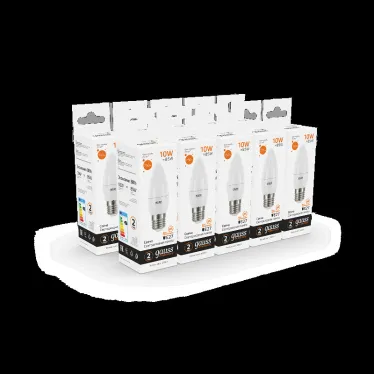 Лампа светодиодная Elementary Свеча 10W 750lm 3000K E27 LED 1/10/100 | 30210 | Gauss