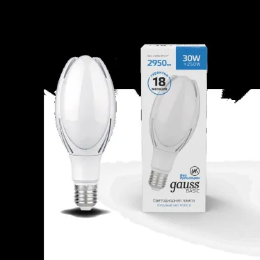 Лампа светодиодная промышленная Basic BT100 AC180-240V 30W 2950lm 6500K E40 LED 1/20 | 11834332 | Gauss