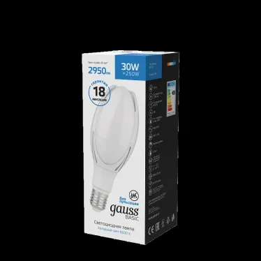 Лампа светодиодная промышленная Basic BT100 AC180-240V 30W 2950lm 6500K E40 LED 1/20 | 11834332 | Gauss