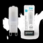 Лампа светодиодная Elementary G9 AC220-240V 3W 240lm 4100K пластик LED 1/10/200 | 14923 | Gauss