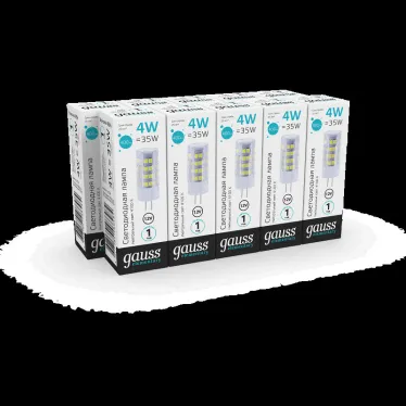 Лампа светодиодная Elementary G4 12V 4W 400lm 4100K керамика LED 1/10/200 | 10724 | Gauss