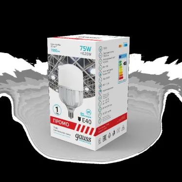 Лампа светодиодная промышленная Elementary T140 75W 7000lm 4100K E40 Promo LED 1/12 | 60428 | Gauss