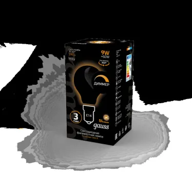 Лампа светодиодная Filament Шар 9W 590lm 3000К Е14 milky диммируемая LED 1/10/50 | 105201109-D | Gauss