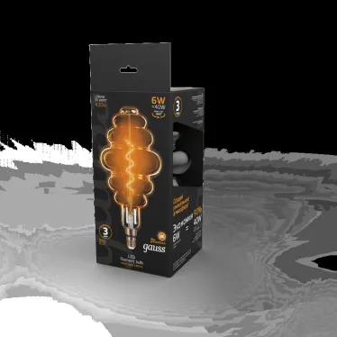 Лампа светодиодная LED Vintage Filament Flexible BD200 6W E27 200*410mm Amber 2400K 1/6 | 158802006 | Gauss