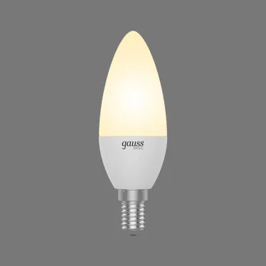 Лампа светодиодная Basic Свеча 5,5W 400lm 3000K E14 LED 1/10/100 | 1033116 | Gauss