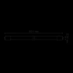 Лампа светодиодная Elementary T8 10W 800lm 6500K G13 600mm стекло поворотная LED 1/30 | 93030-R | Gauss