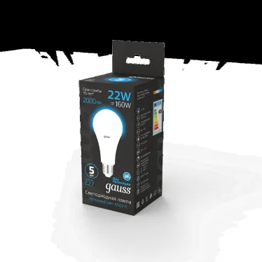 Лампа светодиодная A70 22W 1640lm 6500K E27 LED 1/10/50 | 102502322 | Gauss