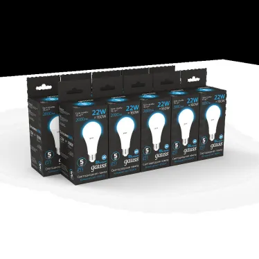 Лампа светодиодная A70 22W 1640lm 6500K E27 LED 1/10/50 | 102502322 | Gauss