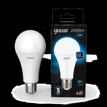 Лампа светодиодная A70 22W 1640lm 6500K E27 LED 1/10/50 | 102502322 | Gauss