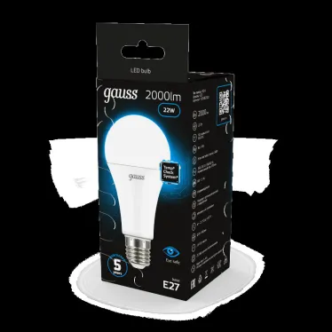 Лампа светодиодная A70 22W 1640lm 6500K E27 LED 1/10/50 | 102502322 | Gauss
