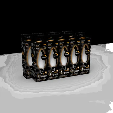 Лампа светодиодная Filament Свеча 9W 590lm 3000К Е14 milky диммируемая LED 1/10/50 | 103201109-D | Gauss
