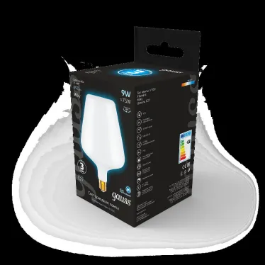 Лампа светодиодная Filament V160 9W 890lm 4100К Е27 milky LED 1/6 | 1016802209 | Gauss