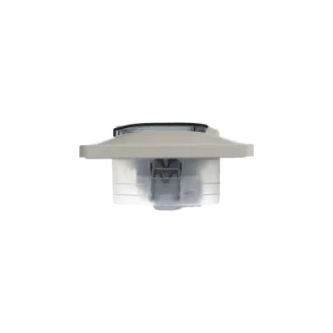 GLOSSA Розетка с заземлением со шторками с крышкой бежевая в сборе IP44
