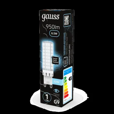 Лампа светодиодная G9 AC185-265V 6,5W 770lm 4100K керамика LED 1/10/200 | 107309206 | Gauss