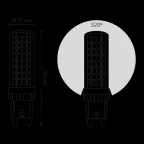 Лампа светодиодная G9 AC185-265V 6,5W 770lm 4100K керамика LED 1/10/200 | 107309206 | Gauss