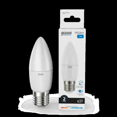 Лампа светодиодная Elementary Свеча 12W 950lm 6500K E27 LED 1/10/100 | 30232 | Gauss