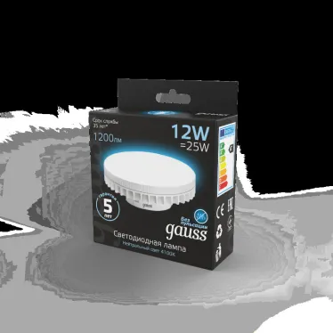 Лампа светодиодная LED 12Вт GX70 220В 4100К | 131016212 | Gauss