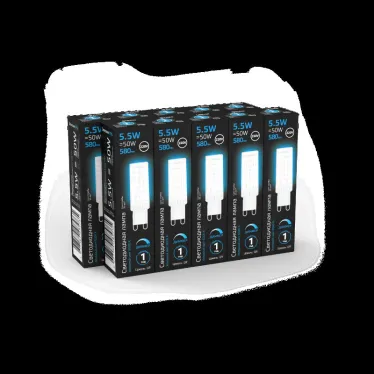Лампа светодиодная G9 AC185-265V 5,5W 580lm 6500K керамика диммируемая LED 1/10/200 | 107309355-D | Gauss