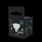 Лампа светодиодная MR16 12V 5W 530lm 6500K GU5.3 LED 1/10/100 | 201505305 | Gauss
