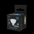 Лампа светодиодная MR16 12V 5W 530lm 6500K GU5.3 LED 1/10/100 | 201505305 | Gauss