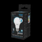Лампа светодиодная A60 10W 920lm 6500K Е27 шаг. диммирование LED 1/10/50 | 102502310-S | Gauss