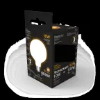 Лампа светодиодная Filament G125 10W 1070lm 3000К Е27 milky LED 1/20 | 187202110 | Gauss