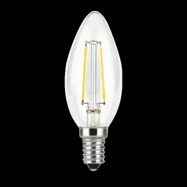 Лампа светодиодная Black LED Filament Свеча E14 7W 580lm 4100К step dimmable | 103801207-S | Gauss