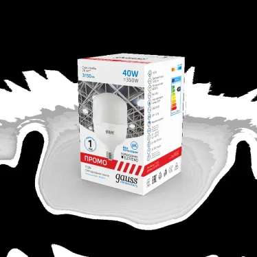 Лампа светодиодная промышленная Elementary T120 40W 3150lm 6500K E40 Promo LED 1/20 | 60434 | Gauss