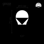 Лампа светодиодная Basic Шар 7,5W 670lm 3000K E27 LED 1/10/100 | 1053218 | Gauss