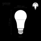 Лампа светодиодная Basic A60 13,5W 1300lm 4100K Е27 LED 1/10/50 | 1023224 | Gauss