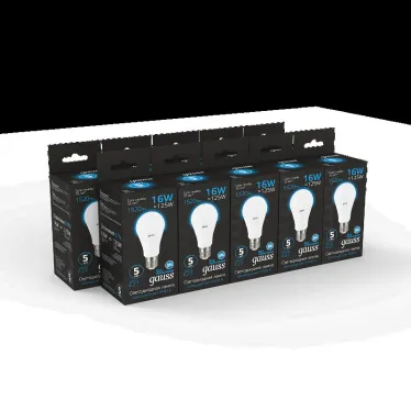 Лампа светодиодная A60 16W 1520lm 6500K E27 LED 1/10/50 | 102502316 | Gauss