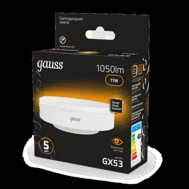 Лампа светодиодная GX53 11W 1050lm 3000K LED 1/10/100 | 108008111 | Gauss
